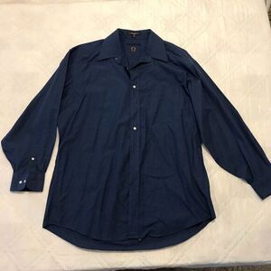 Tommy Hilfiger 100% cotton‎ dark blue long sleeve dress shirt 16 32-33